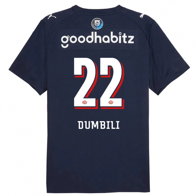 Danxen Kinder Samuel Dumbili #22 Marine Weiß Auswärtstrikot Trikot 2025/26 T-Shirt