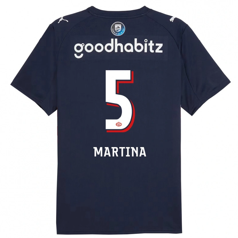 Danxen Kinder Jorvimar Martina #5 Marine Weiß Auswärtstrikot Trikot 2025/26 T-Shirt