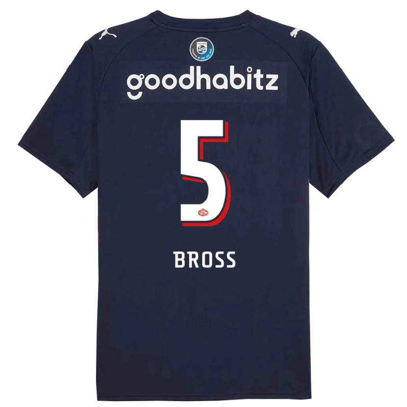 Danxen Kinder Melanie Bross #5 Marine Weiß Auswärtstrikot Trikot 2025/26 T-Shirt
