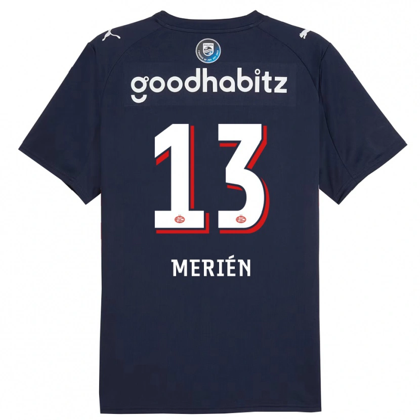 Danxen Kinder Fabian Merién #13 Marine Weiß Auswärtstrikot Trikot 2025/26 T-Shirt