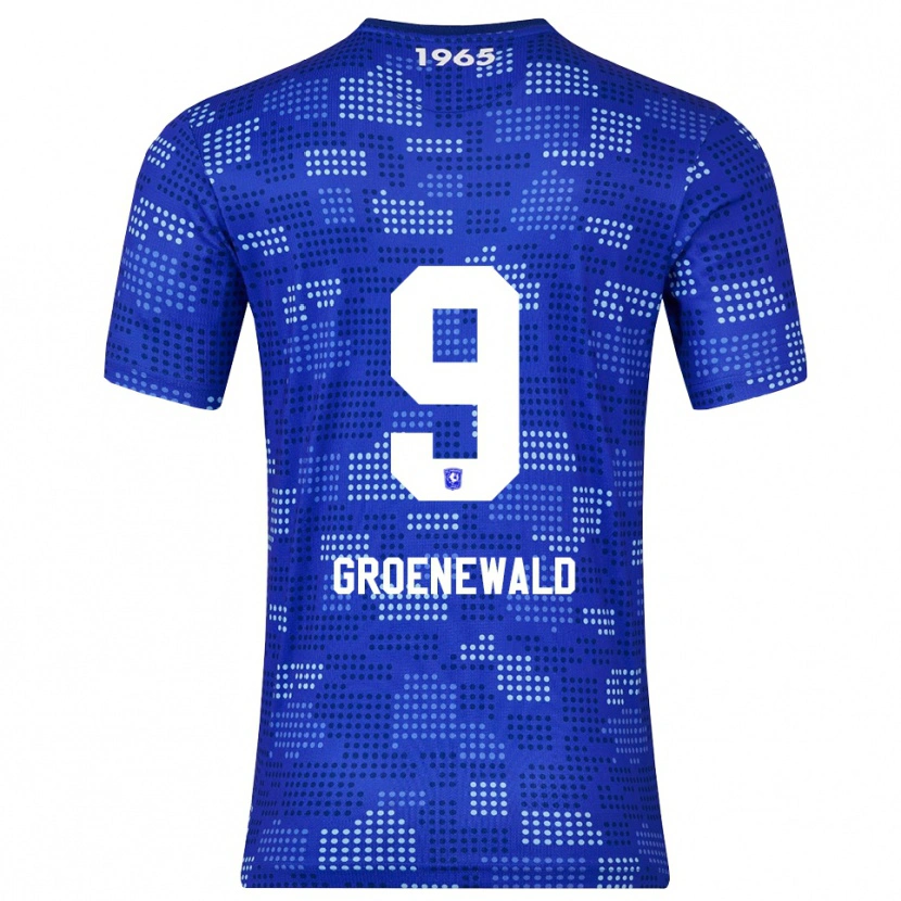 Danxen Kinder Nigel Groenewald #9 Blau Himmelblau Auswärtstrikot Trikot 2025/26 T-Shirt