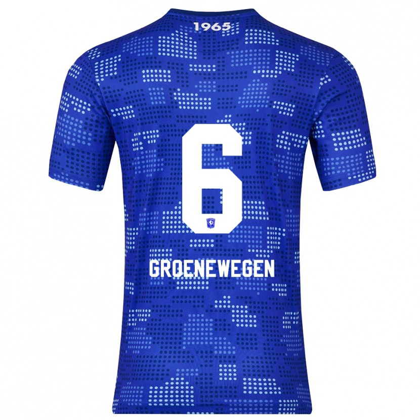 Danxen Kinder Lynn Groenewegen #6 Blau Himmelblau Auswärtstrikot Trikot 2025/26 T-Shirt