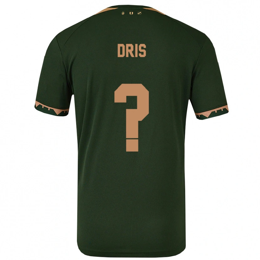 Danxen Kinder Sofiane Dris #0 Grün Gold Auswärtstrikot Trikot 2025/26 T-Shirt