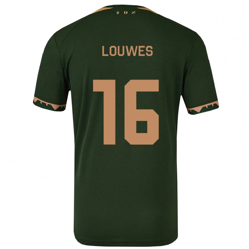 Danxen Kinder Puck Louwes #16 Grün Gold Auswärtstrikot Trikot 2025/26 T-Shirt