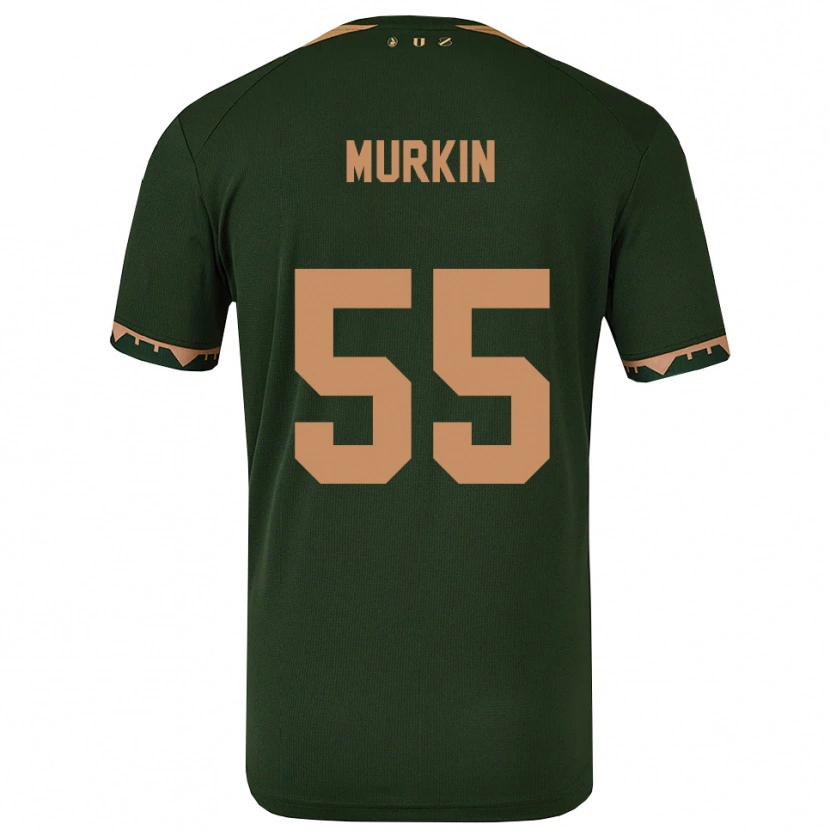 Danxen Kinder Derry Murkin #55 Grün Gold Auswärtstrikot Trikot 2025/26 T-Shirt