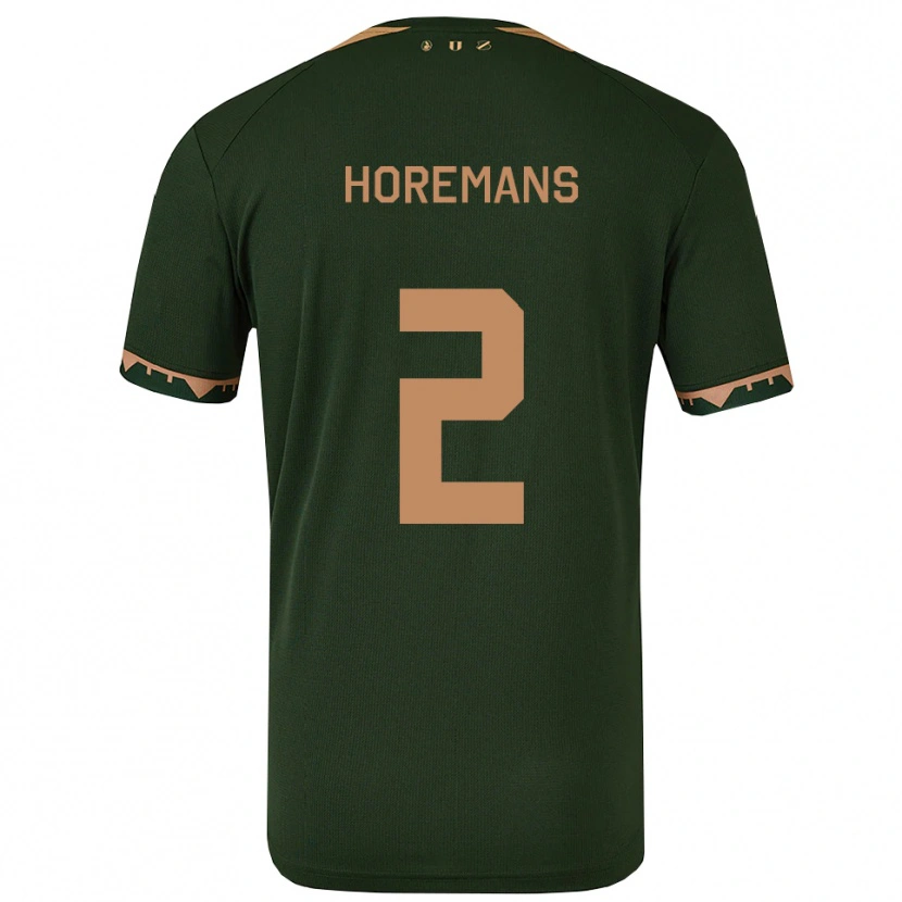 Danxen Kinder Siebe Horemans #2 Grün Gold Auswärtstrikot Trikot 2025/26 T-Shirt
