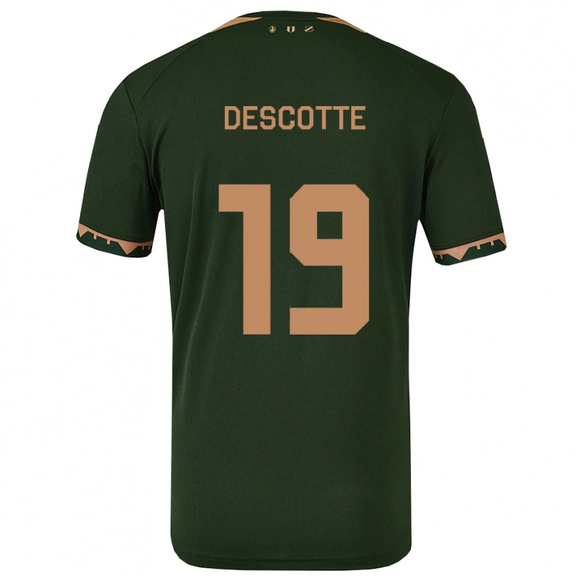 Danxen Kinder Anthony Descotte #19 Grün Gold Auswärtstrikot Trikot 2025/26 T-Shirt