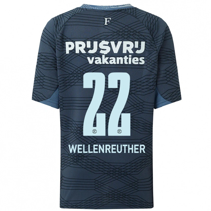 Danxen Kinder Timon Wellenreuther #22 Schwarz Grau Auswärtstrikot Trikot 2025/26 T-Shirt