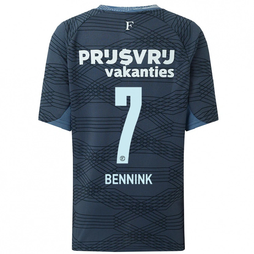 Danxen Kinder Maxime Bennink #7 Schwarz Grau Auswärtstrikot Trikot 2025/26 T-Shirt