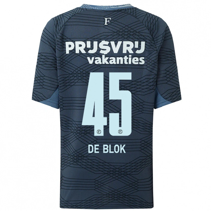 Danxen Kinder Lars De Blok #45 Schwarz Grau Auswärtstrikot Trikot 2025/26 T-Shirt
