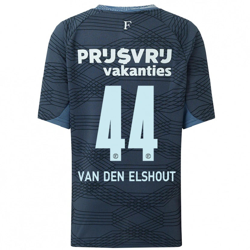 Danxen Kinder Tobias Van Den Elshout #44 Schwarz Grau Auswärtstrikot Trikot 2025/26 T-Shirt
