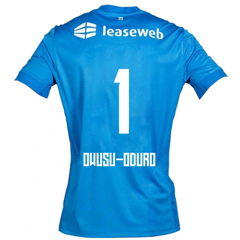 Danxen Kinder Rome Jayden Owusu-Oduro #1 Blau Weiß Auswärtstrikot Trikot 2025/26 T-Shirt