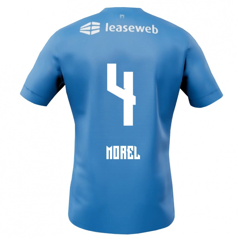Danxen Kinder Aebe Morel #4 Blau Weiß Auswärtstrikot Trikot 2025/26 T-Shirt