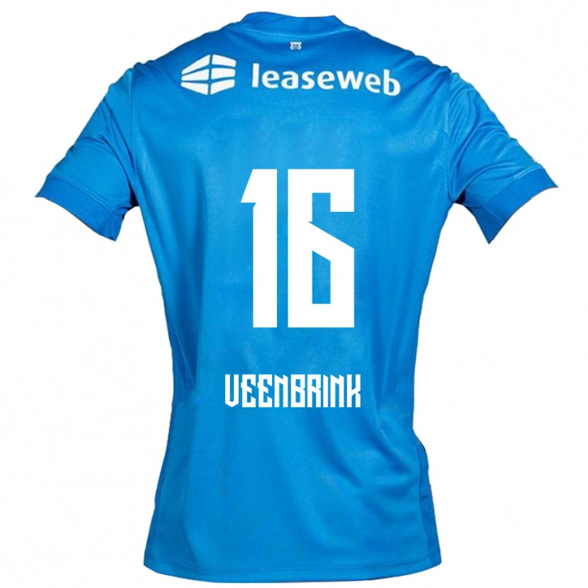 Danxen Kinder Jayden Veenbrink #16 Blau Weiß Auswärtstrikot Trikot 2025/26 T-Shirt