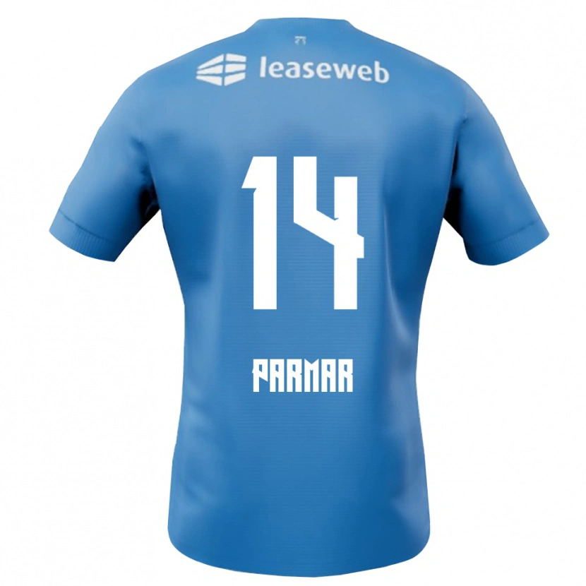 Danxen Kinder Aryan Parmar #14 Blau Weiß Auswärtstrikot Trikot 2025/26 T-Shirt