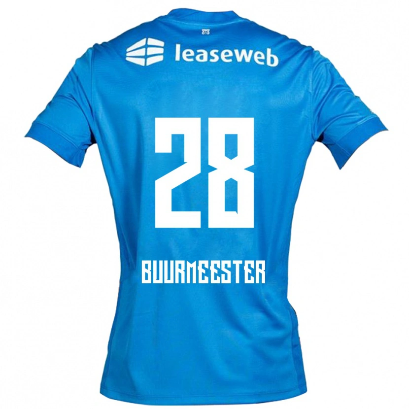 Danxen Kinder Zico Buurmeester #28 Blau Weiß Auswärtstrikot Trikot 2025/26 T-Shirt