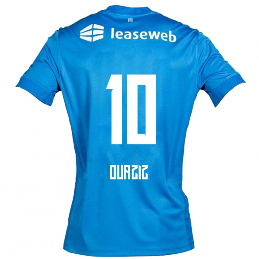 Danxen Kinder Adam Ouaziz #10 Blau Weiß Auswärtstrikot Trikot 2025/26 T-Shirt
