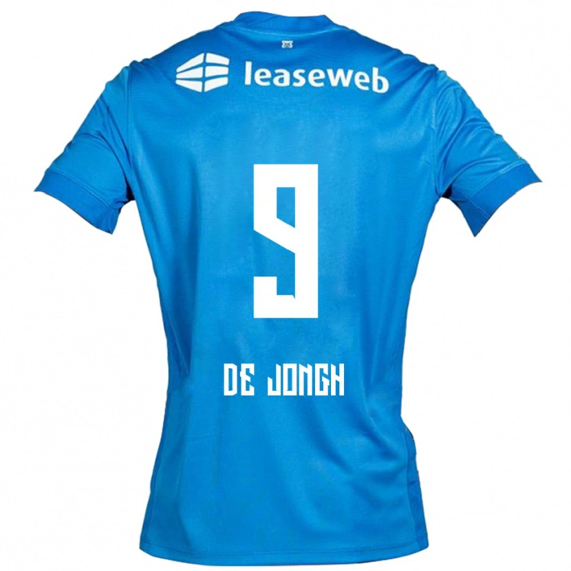 Danxen Kinder Iain De Jongh #9 Blau Weiß Auswärtstrikot Trikot 2025/26 T-Shirt