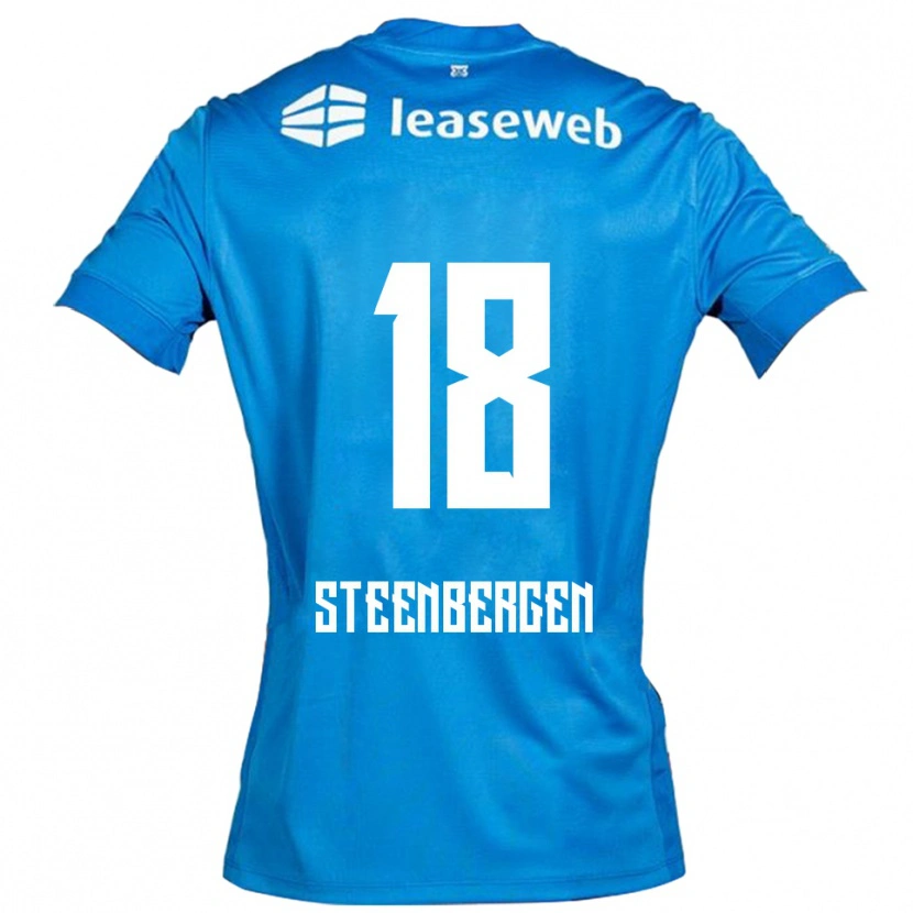 Danxen Kinder Thom Steenbergen #18 Blau Weiß Auswärtstrikot Trikot 2025/26 T-Shirt