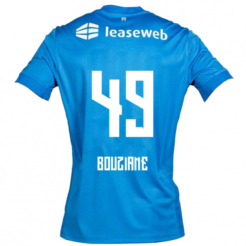 Danxen Kinder Wassim Bouziane #49 Blau Weiß Auswärtstrikot Trikot 2025/26 T-Shirt