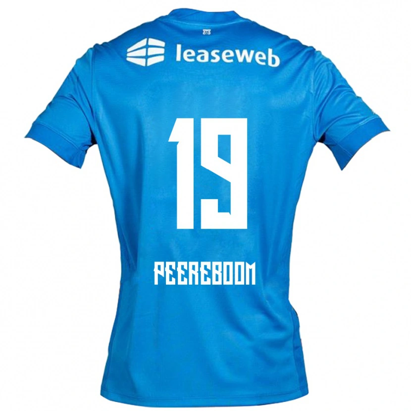 Danxen Kinder Sanne Peereboom #19 Blau Weiß Auswärtstrikot Trikot 2025/26 T-Shirt