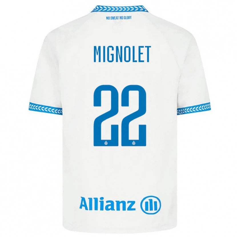 Danxen Kinder Simon Mignolet #22 Blau Weiß Auswärtstrikot Trikot 2025/26 T-Shirt