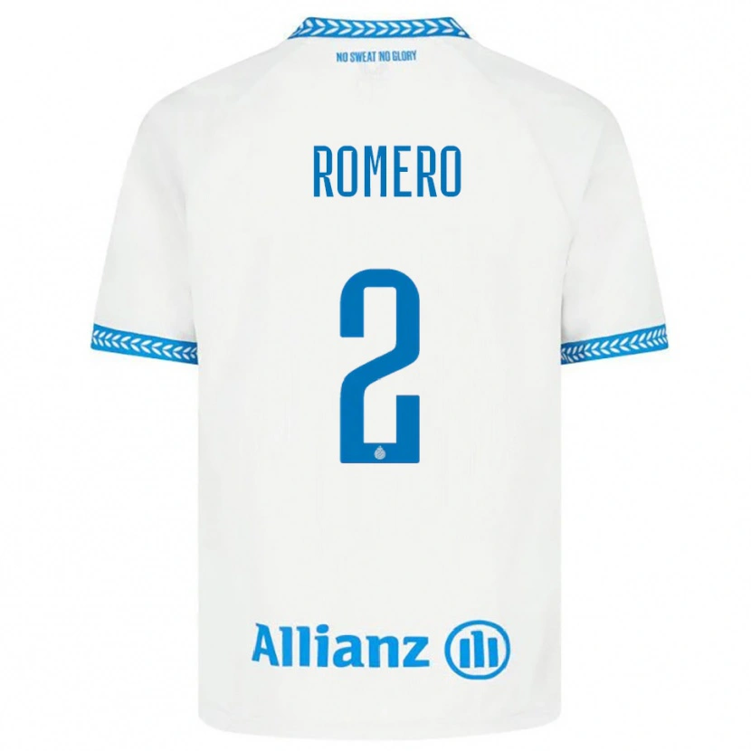 Danxen Kinder Zaid Romero #2 Blau Weiß Auswärtstrikot Trikot 2025/26 T-Shirt