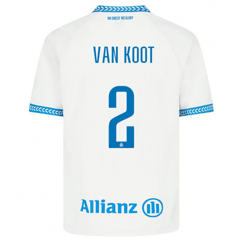Danxen Kinder Moïsa Van Koot #2 Blau Weiß Auswärtstrikot Trikot 2025/26 T-Shirt