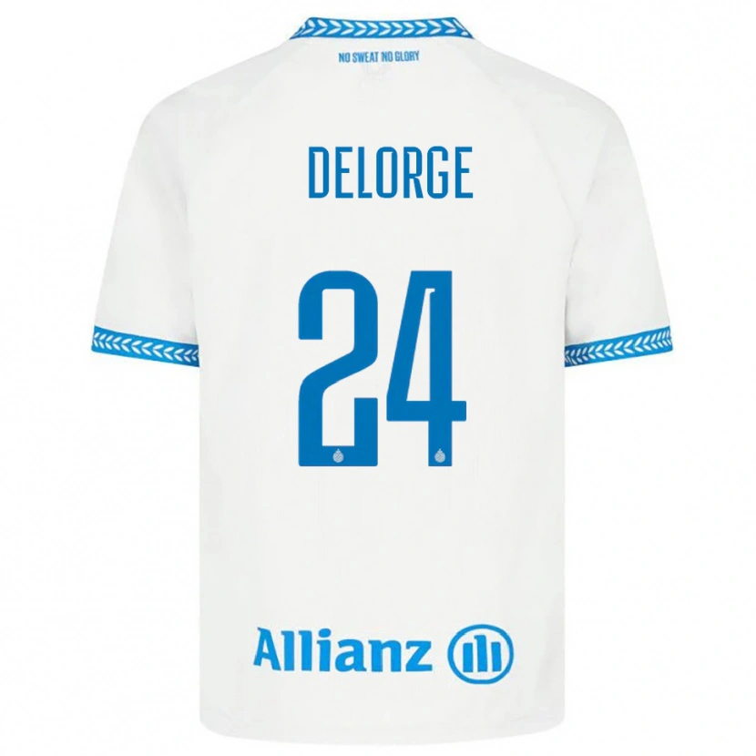 Danxen Kinder Lucas Delorge #24 Blau Weiß Auswärtstrikot Trikot 2025/26 T-Shirt