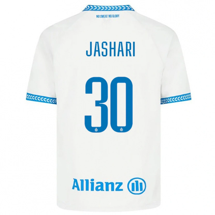 Danxen Kinder Ardon Jashari #30 Blau Weiß Auswärtstrikot Trikot 2025/26 T-Shirt
