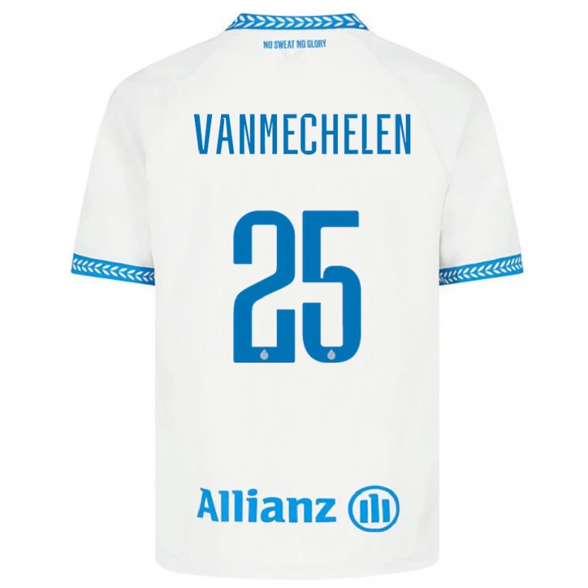Danxen Kinder Davinia Vanmechelen #25 Blau Weiß Auswärtstrikot Trikot 2025/26 T-Shirt