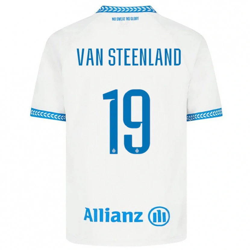 Danxen Kinder Gilles Van Steenland #19 Blau Weiß Auswärtstrikot Trikot 2025/26 T-Shirt