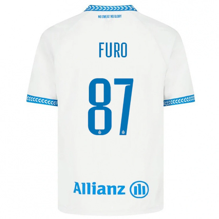 Danxen Kinder Kaye Furo #87 Blau Weiß Auswärtstrikot Trikot 2025/26 T-Shirt