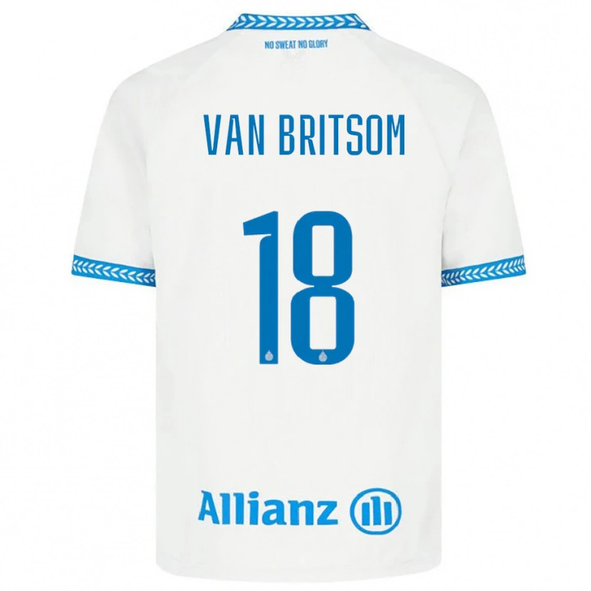 Danxen Kinder Jakke Van Britsom #18 Blau Weiß Auswärtstrikot Trikot 2025/26 T-Shirt