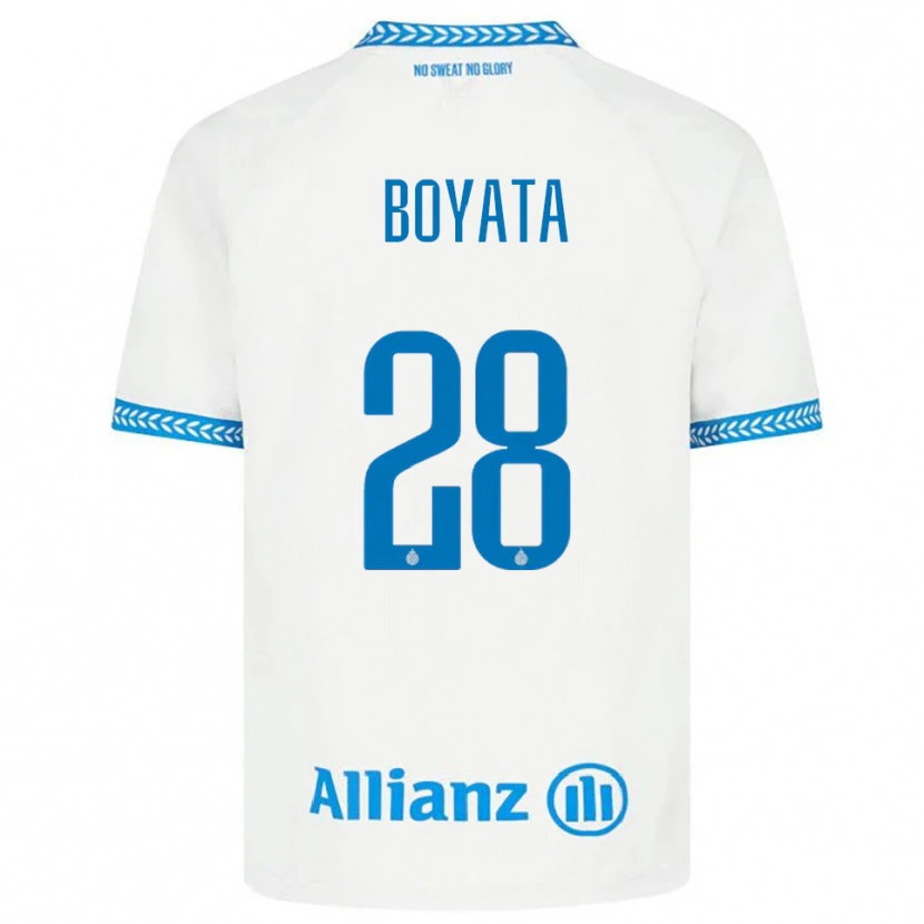 Danxen Kinder Dedryck Boyata #28 Blau Weiß Auswärtstrikot Trikot 2025/26 T-Shirt
