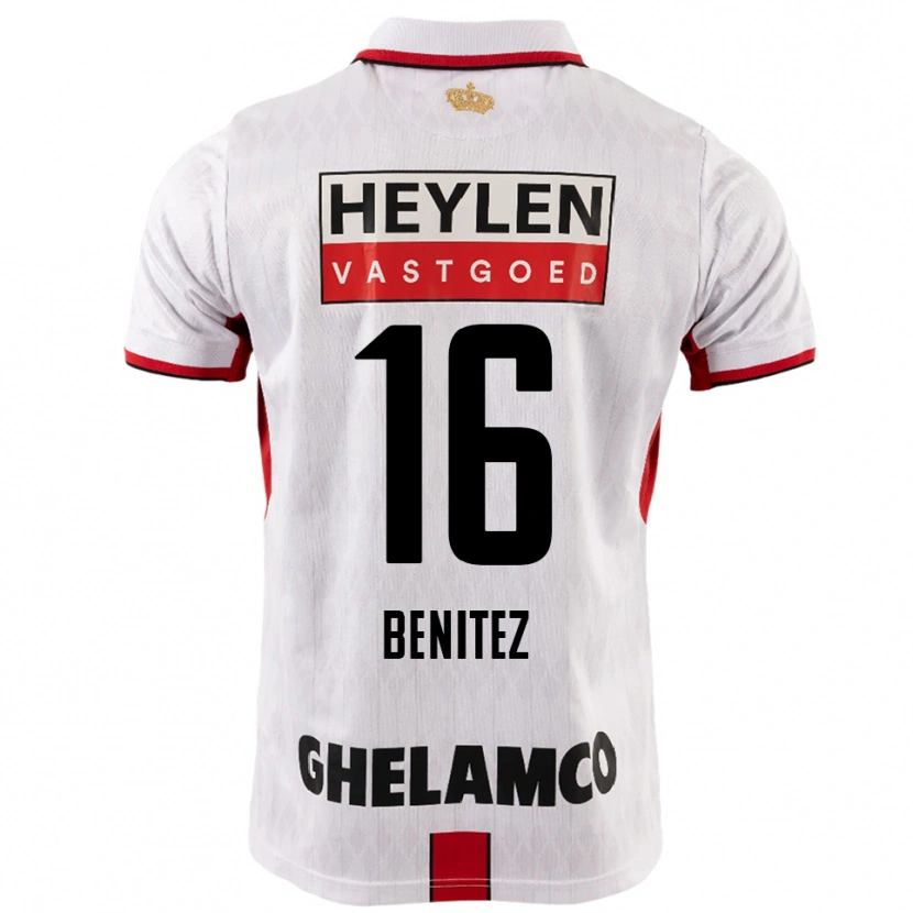 Danxen Kinder Mauricio Benítez #16 Weiß Rot Auswärtstrikot Trikot 2025/26 T-Shirt