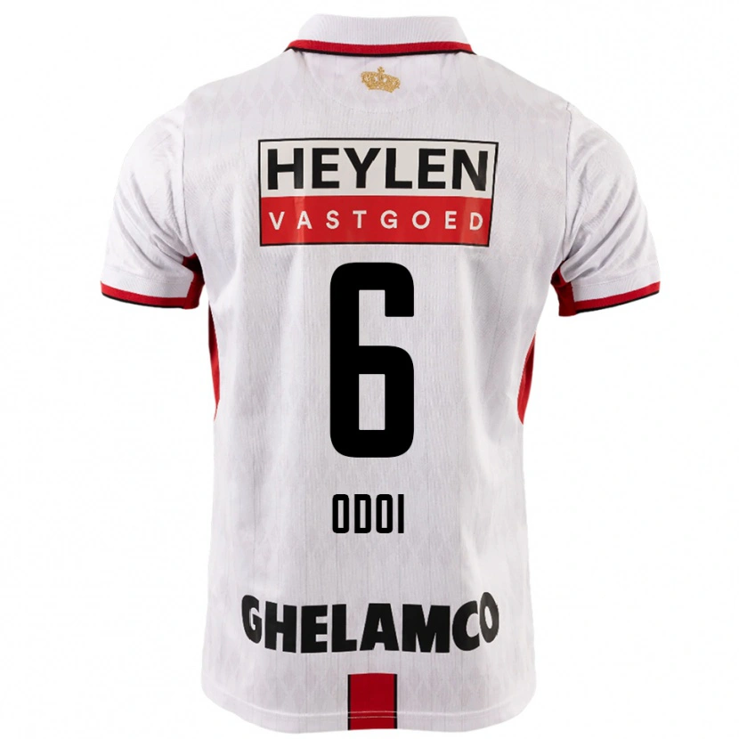 Danxen Kinder Denis Odoi #6 Weiß Rot Auswärtstrikot Trikot 2025/26 T-Shirt