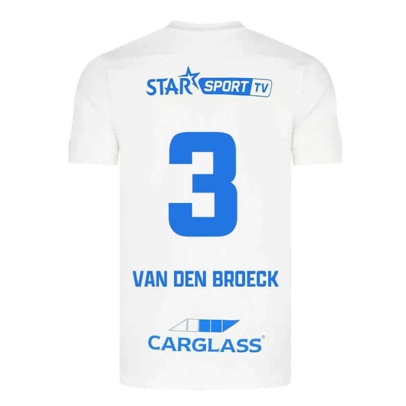 Danxen Kinder Kobe Van Den Broeck #3 Weiß Blau Auswärtstrikot Trikot 2025/26 T-Shirt