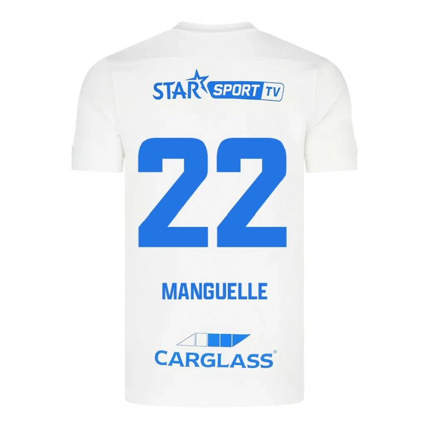 Danxen Kinder Brad Manguelle #22 Weiß Blau Auswärtstrikot Trikot 2025/26 T-Shirt