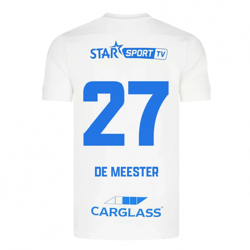 Danxen Kinder Joyce De Meester #27 Weiß Blau Auswärtstrikot Trikot 2025/26 T-Shirt