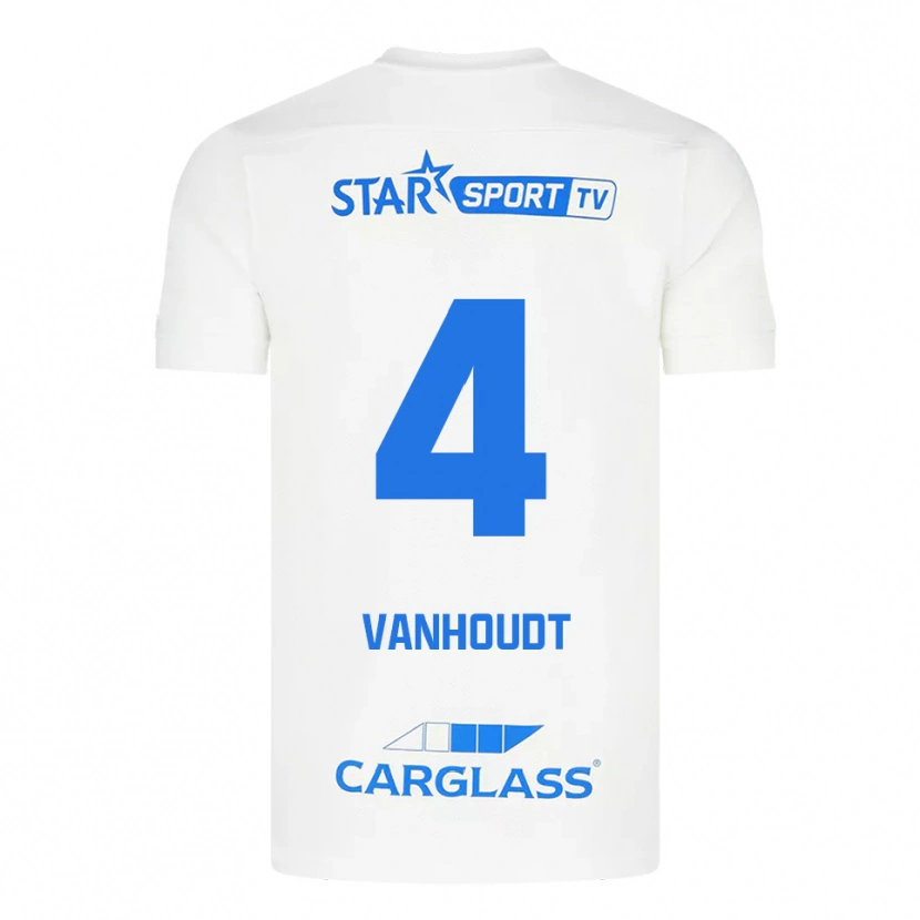 Danxen Kinder Luna Vanhoudt #4 Weiß Blau Auswärtstrikot Trikot 2025/26 T-Shirt
