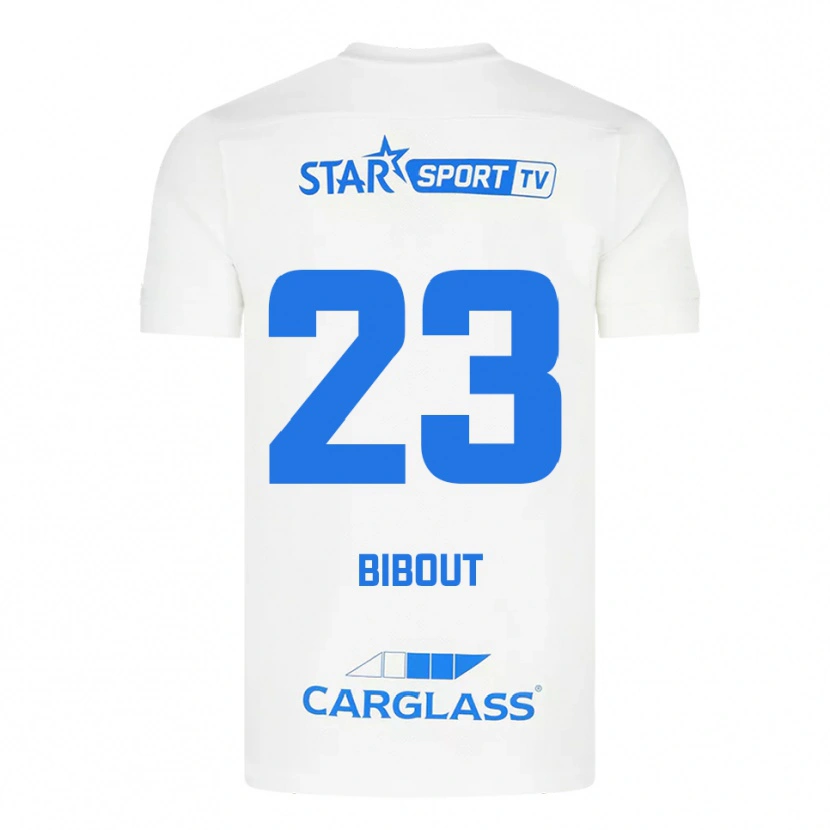 Danxen Kinder Aaron Bibout #23 Weiß Blau Auswärtstrikot Trikot 2025/26 T-Shirt