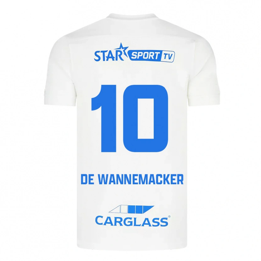 Danxen Kinder August De Wannemacker #10 Weiß Blau Auswärtstrikot Trikot 2025/26 T-Shirt