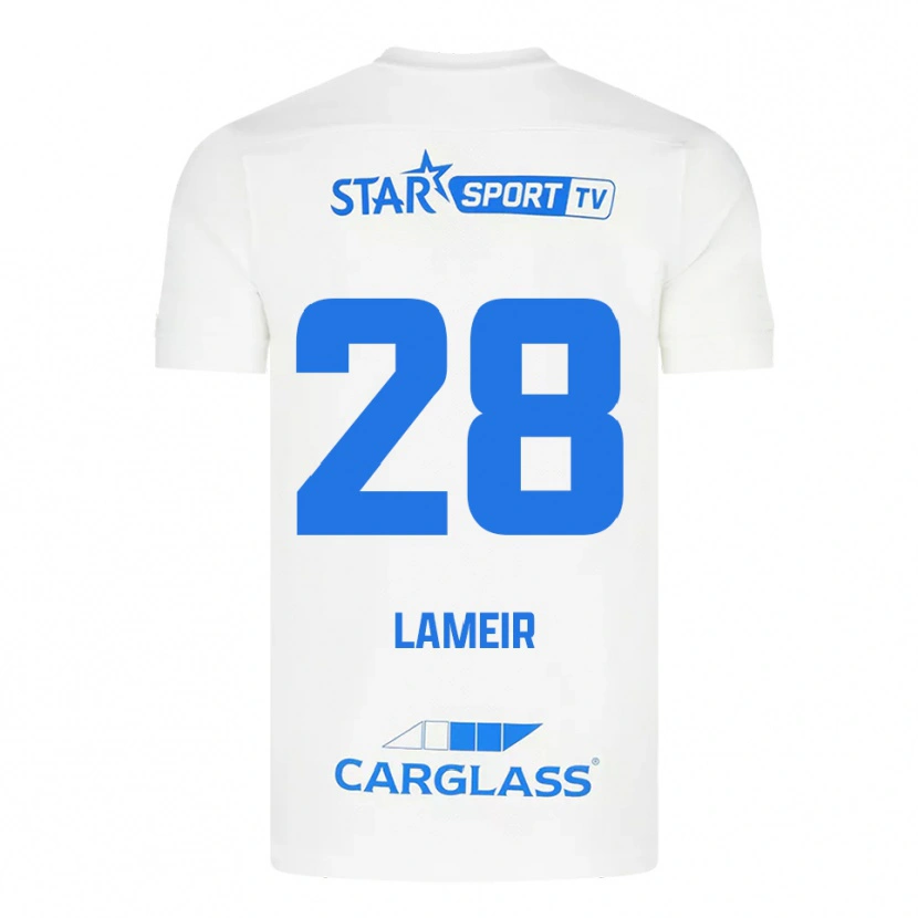 Danxen Kinder Tess Lameir #28 Weiß Blau Auswärtstrikot Trikot 2025/26 T-Shirt