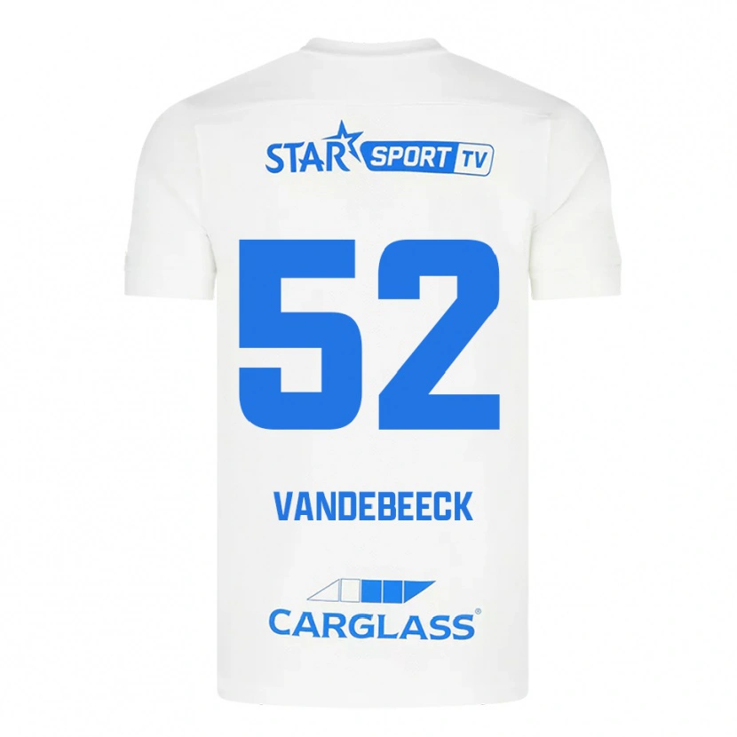 Danxen Kinder Emmely Vandebeeck #52 Weiß Blau Auswärtstrikot Trikot 2025/26 T-Shirt