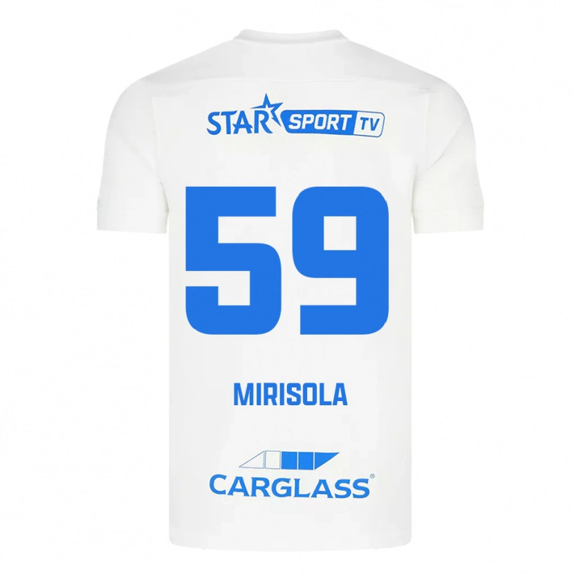 Danxen Kinder Robin Mirisola #59 Weiß Blau Auswärtstrikot Trikot 2025/26 T-Shirt