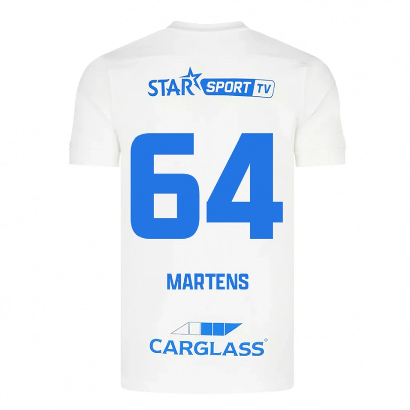 Danxen Kinder Nolan Martens #64 Weiß Blau Auswärtstrikot Trikot 2025/26 T-Shirt