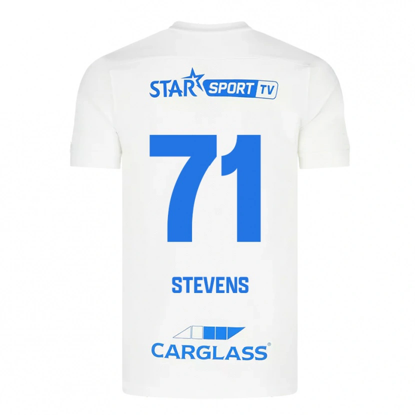 Danxen Kinder Brent Stevens #71 Weiß Blau Auswärtstrikot Trikot 2025/26 T-Shirt