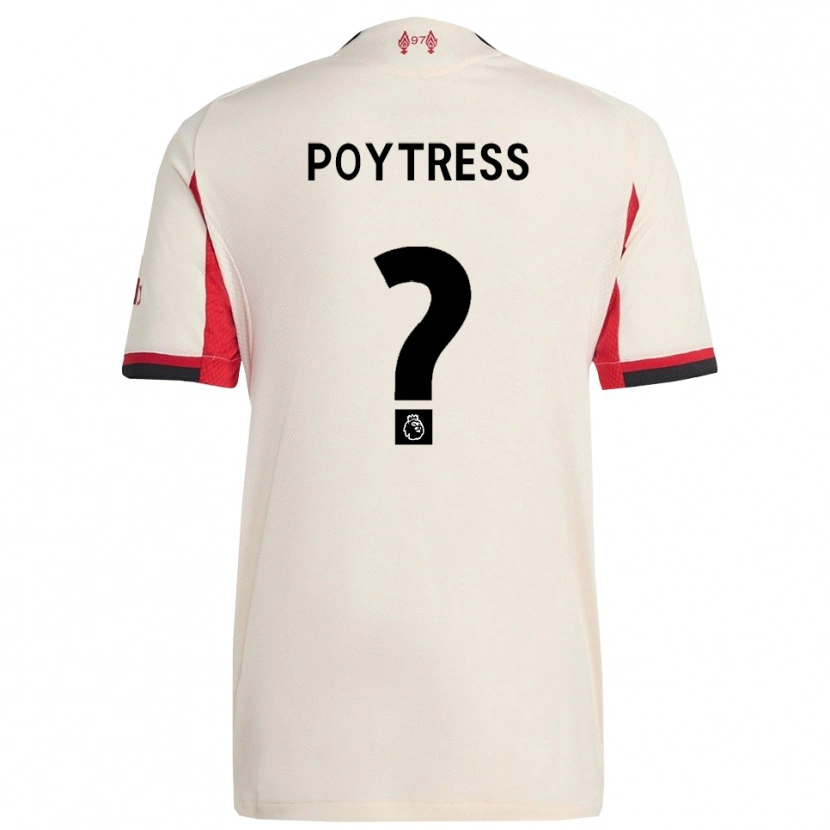 Danxen Kinder Jacob Poytress #0 Weiß Schwarz Auswärtstrikot Trikot 2025/26 T-Shirt