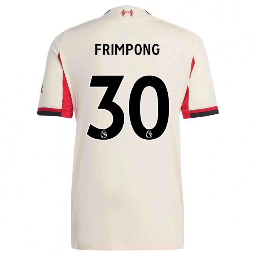 Danxen Kinder Jeremie Frimpong #30 Weiß Schwarz Auswärtstrikot Trikot 2025/26 T-Shirt